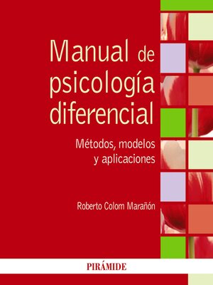 cover image of Manual de psicología diferencial